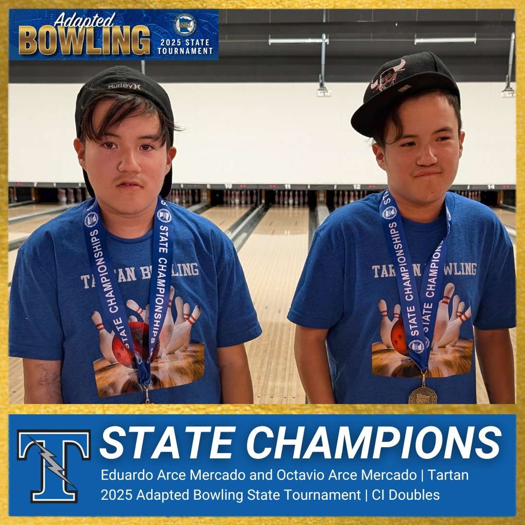 2025 C.I. Adapted Bowling State Doubles Champions: Tartan H.S.