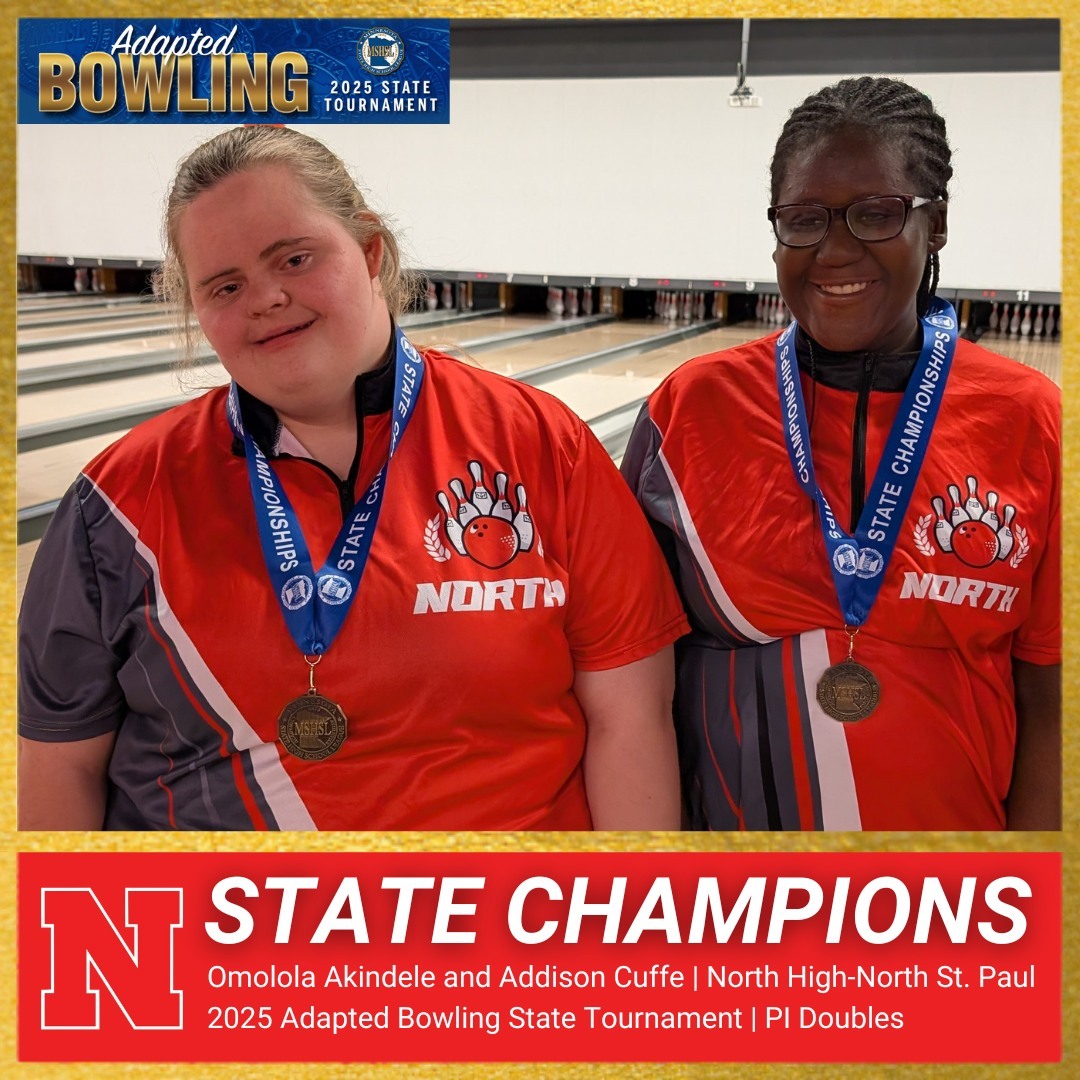 2025 P.I. Adapted Bowling State Doubles Champions: North High (North St. Paul)