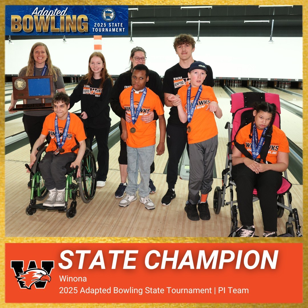 2025 P.I. Adapted Bowling State Team Champions: Winona Winhawks