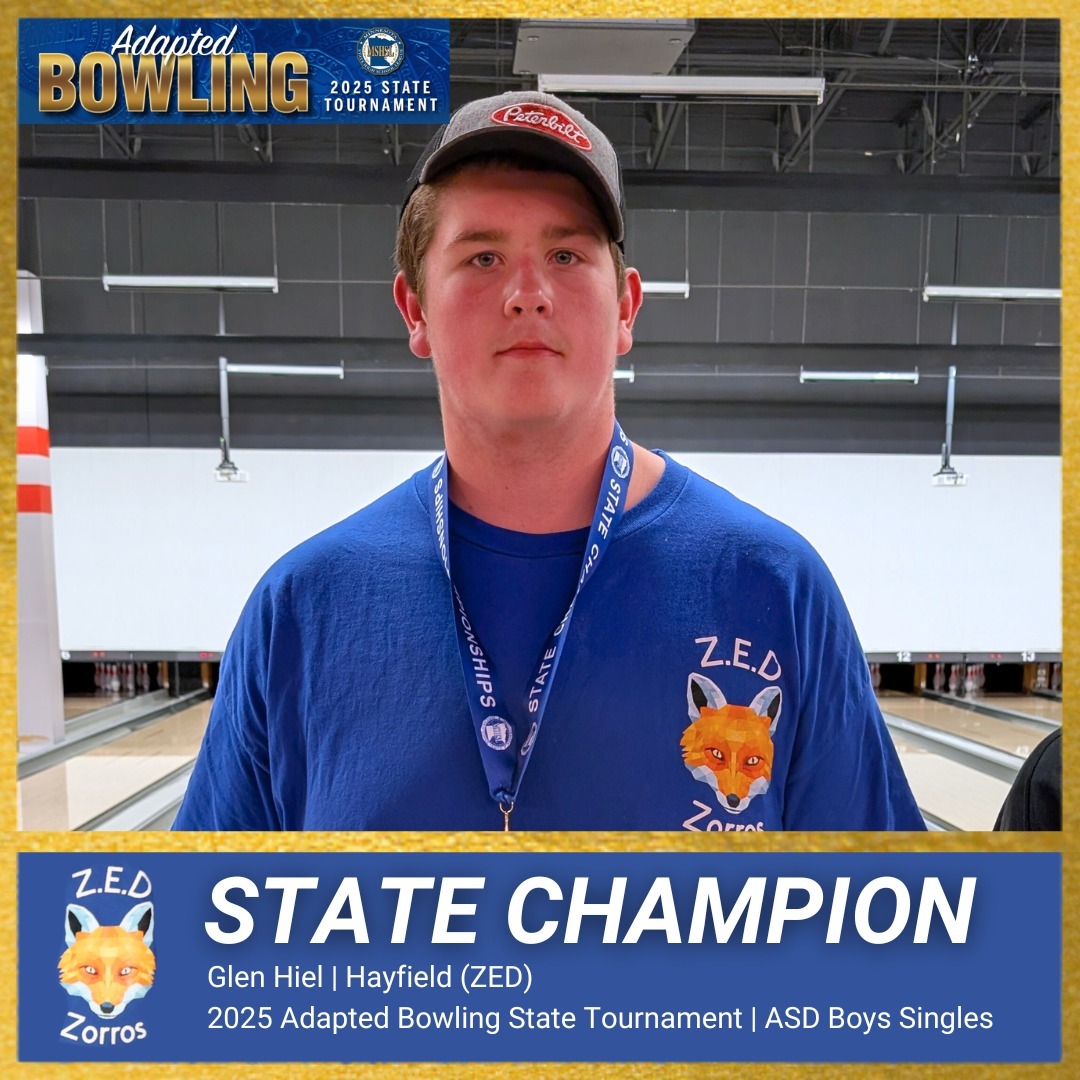 2025 C.I. Adapted Bowling State Boys Singles Champion: Glen Hiel (Hayfield ZED)